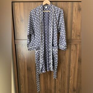 Christian Dior blue and white silk robe Excellent condition